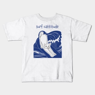 SURF CATTITUDE CAT Kids T-Shirt